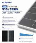 Runergy 550W Solar Panel (Priced by the pallet)